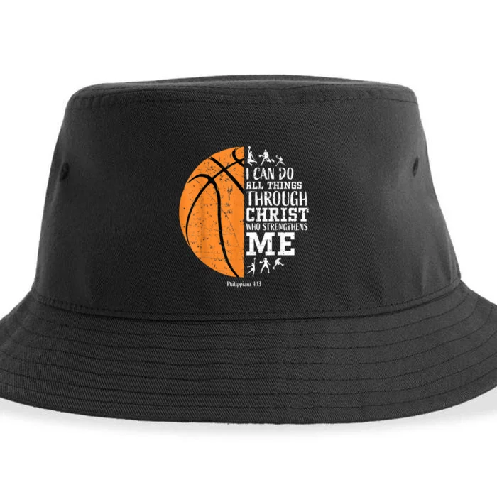 Christian Basketball Gift For Men Boys Kids Religious Gifts Sustainable Bucket Hat