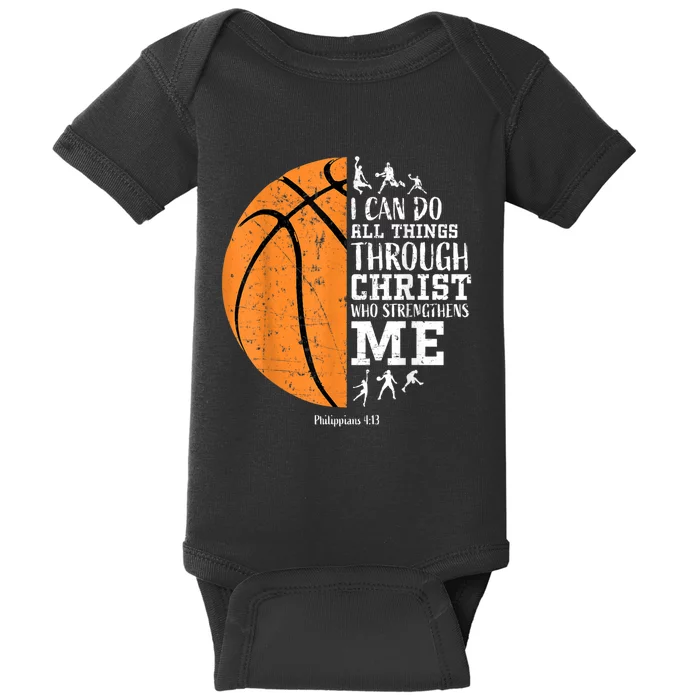 Christian Basketball Gift For Men Boys Kids Religious Gifts Baby Bodysuit