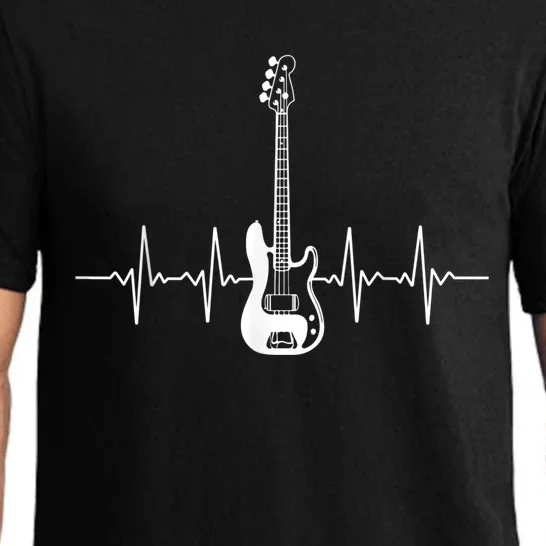 Cool Bass Guitar Heartbeat Design For Bass Player  Wo Pajama Set