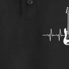 Cool Bass Guitar Heartbeat Design For Bass Player  Wo Dry Zone Grid Performance Polo