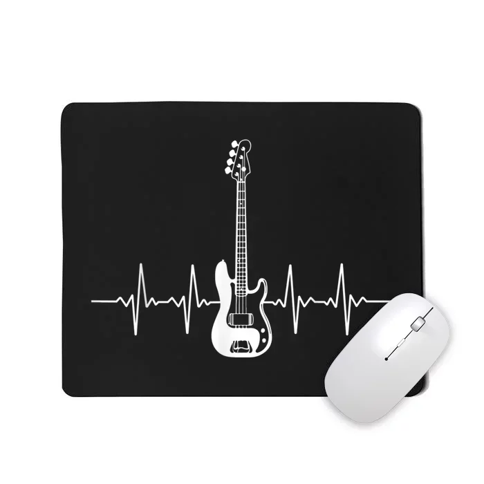 Cool Bass Guitar Heartbeat Design For Bass Player  Wo Mousepad