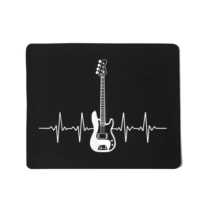 Cool Bass Guitar Heartbeat Design For Bass Player  Wo Mousepad