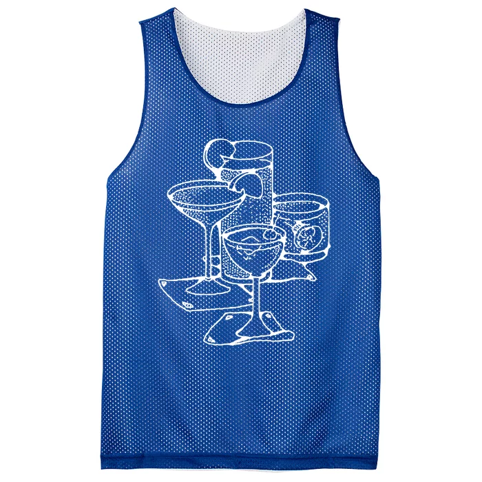 Cocktails Bartender Gift Mesh Reversible Basketball Jersey Tank