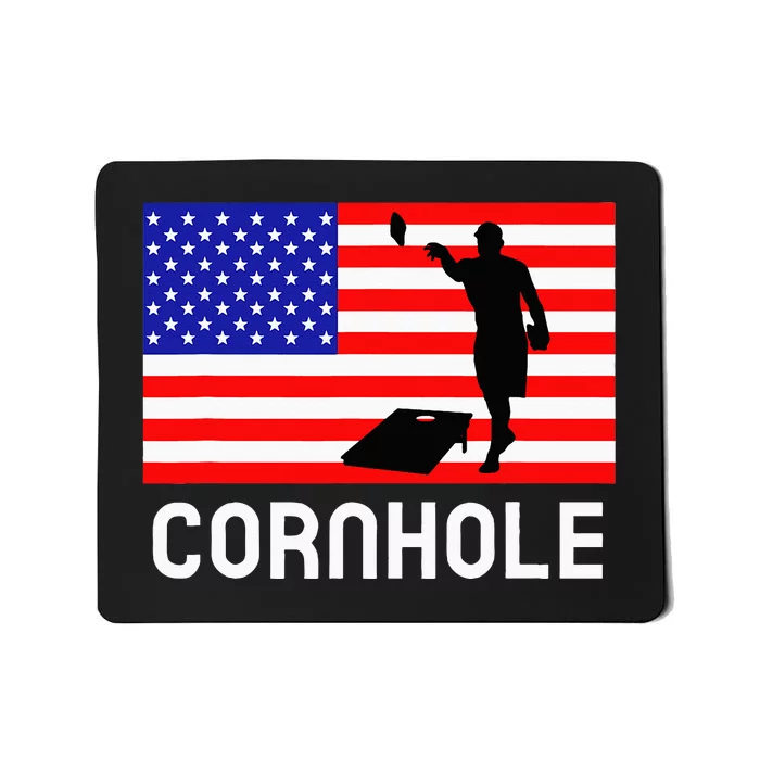 Cornhole Board Game American Flag Corn Hole Player Mousepad