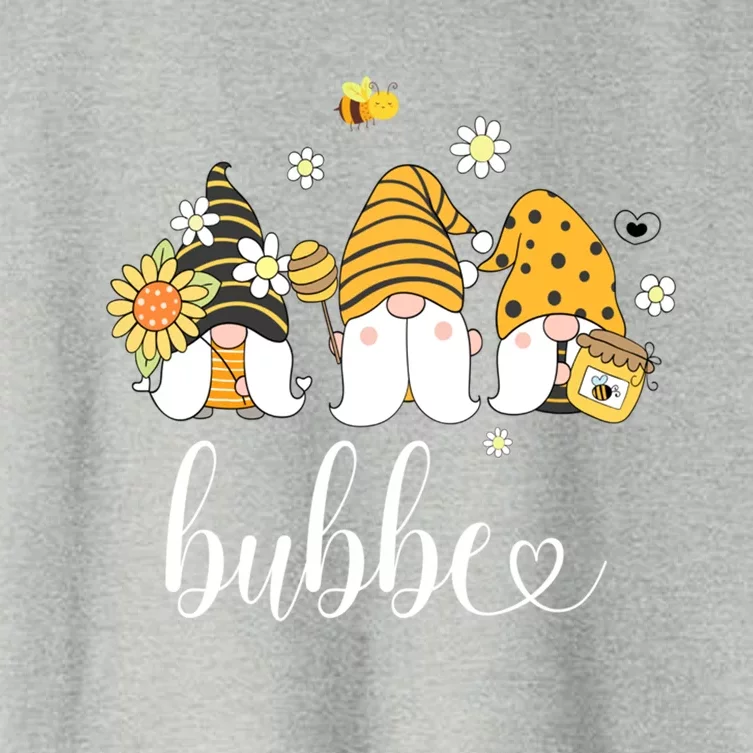 Cute Bubbe Gnomes With Bees And Sunflower Country Style Gift Women's Crop Top Tee