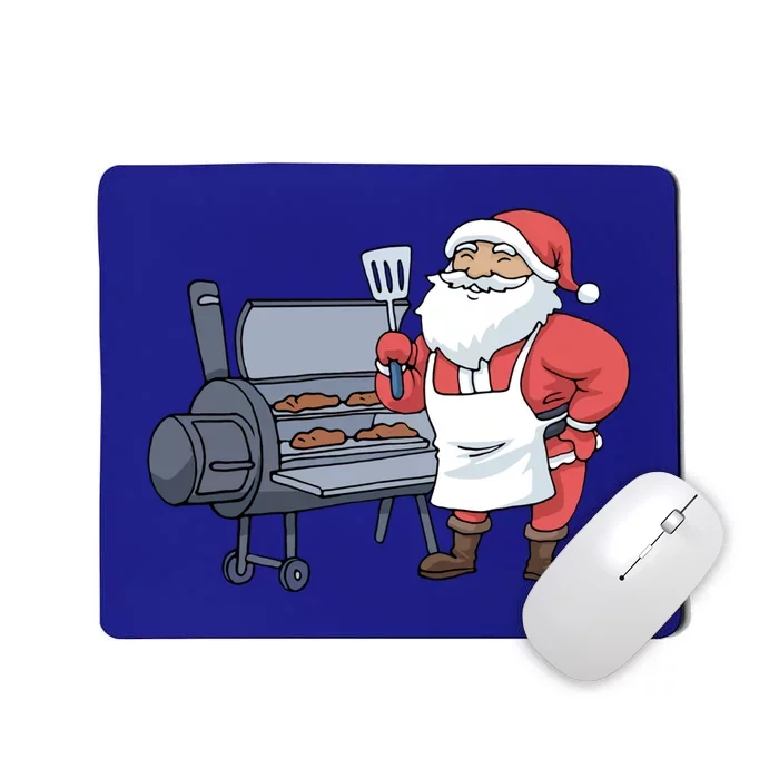 Christmas Barbecue Gift Santa Claus Grill Smoker Steak Bbq Funny Gift Mousepad