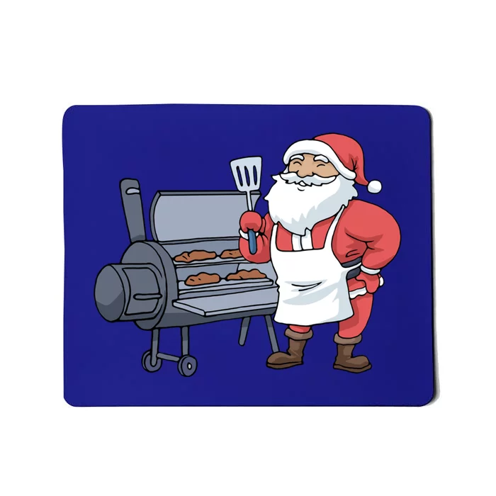 Christmas Barbecue Gift Santa Claus Grill Smoker Steak Bbq Funny Gift Mousepad