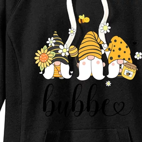 Cute Bubbe Gnomes With Bees And Sunflower Country Style Gift Women's Fleece Hoodie