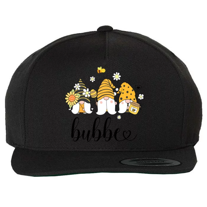 Cute Bubbe Gnomes With Bees And Sunflower Country Style Gift Wool Snapback Cap