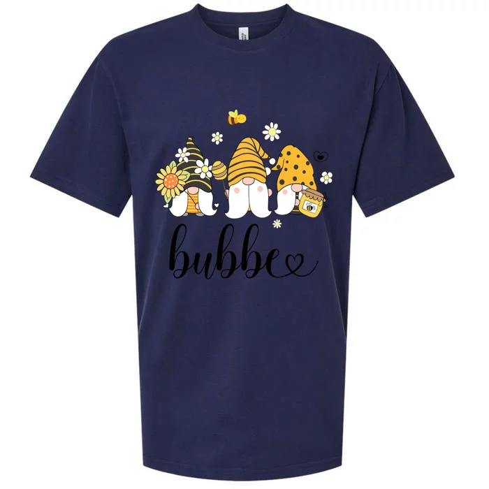 Cute Bubbe Gnomes With Bees And Sunflower Country Style Gift Sueded Cloud Jersey T-Shirt