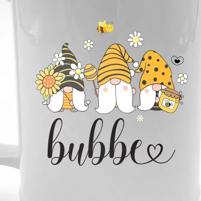 Cute Bubbe Gnomes With Bees And Sunflower Country Style Gift Front & Back Beer Stein