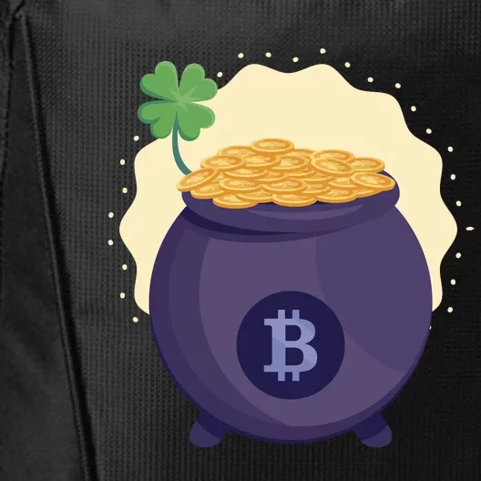 Crypto Bitcoin Gold St Patrick City Backpack