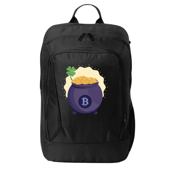 Crypto Bitcoin Gold St Patrick City Backpack