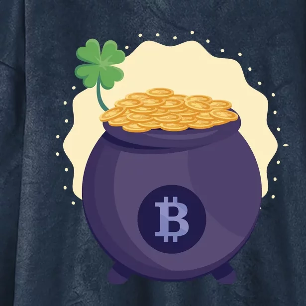 Crypto Bitcoin Gold St Patrick Hooded Wearable Blanket