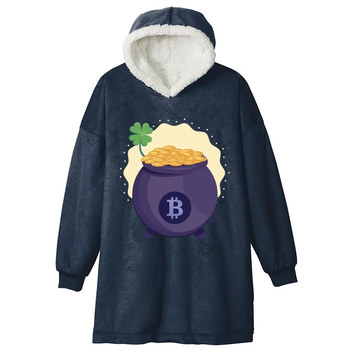 Crypto Bitcoin Gold St Patrick Hooded Wearable Blanket