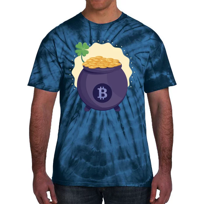 Crypto Bitcoin Gold St Patrick Tie-Dye T-Shirt