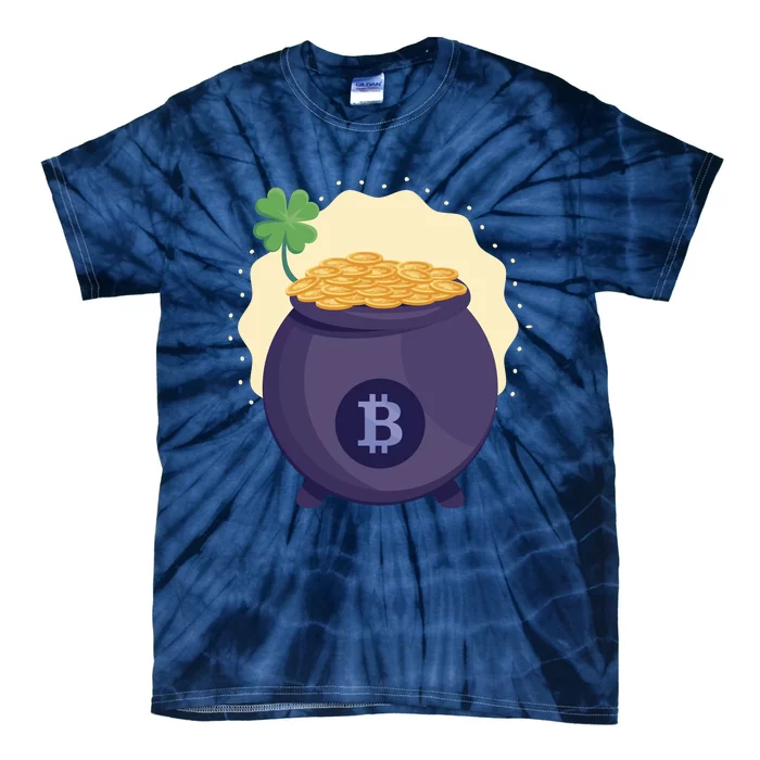 Crypto Bitcoin Gold St Patrick Tie-Dye T-Shirt