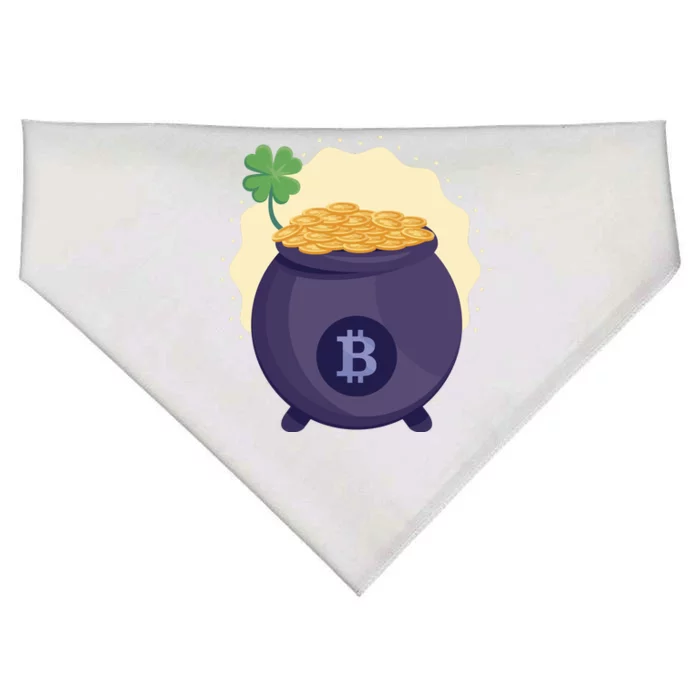 Crypto Bitcoin Gold St Patrick USA-Made Doggie Bandana