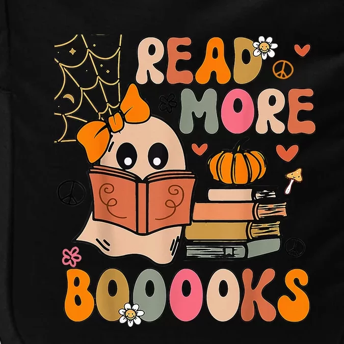 Cute Booooks Ghost Read More Books Funny Teacher Halloween Impact Tech Backpack