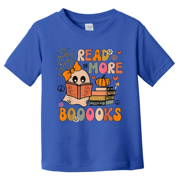 Cute Booooks Ghost Read More Books Funny Teacher Halloween Toddler T-Shirt