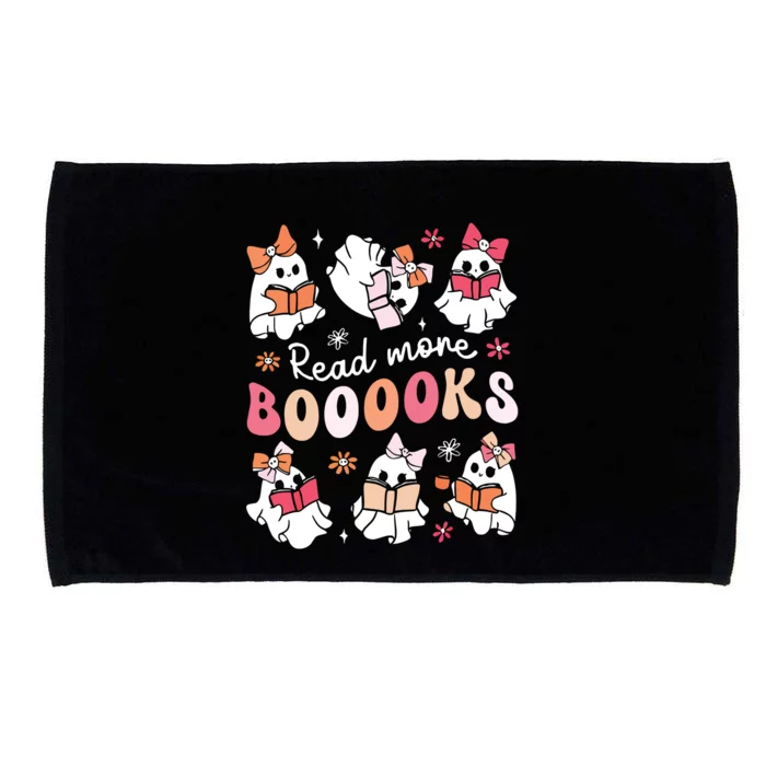 Cute Booooks Ghost Read More Books Library Halloween Teacher Microfiber Hand Towel