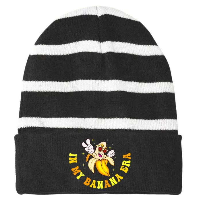 Cute Banana Gifts Funny Banana Striped Beanie with Solid Band