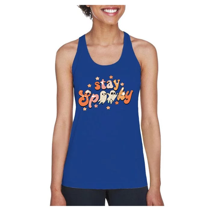 Cute Boos Graphic Stay Spooky Halloween Costume Gift Women's Racerback Tank