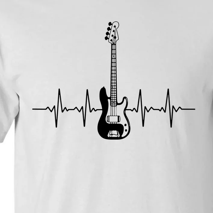 Cool Bass Guitar Heartbeat Design For Bass Player Men Women Tall T-Shirt