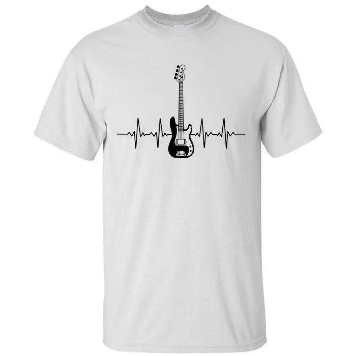 Cool Bass Guitar Heartbeat Design For Bass Player Men Women Tall T-Shirt