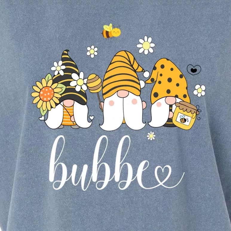 Cute Bubbe Gnomes With Bees And Sunflower Country Style Gift Garment-Dyed Women's Muscle Tee