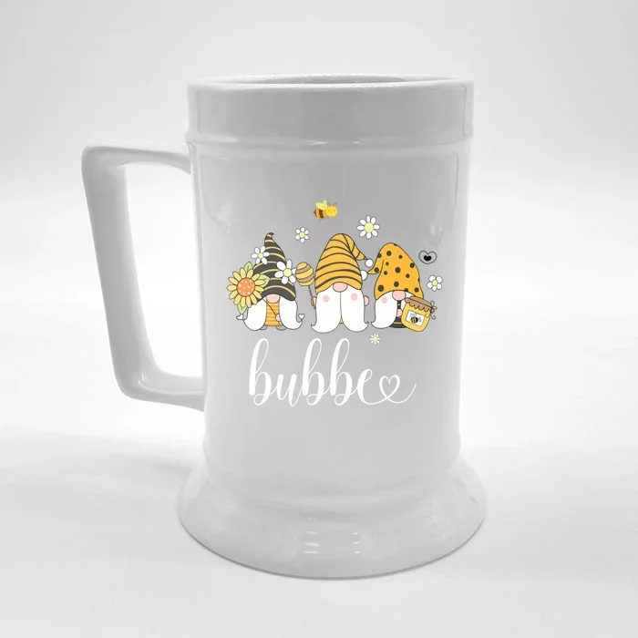 Cute Bubbe Gnomes With Bees And Sunflower Country Style Gift Front & Back Beer Stein