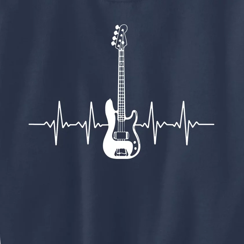 Cool Bass Guitar Heartbeat Design For Bass Player Men Women Kids Sweatshirt