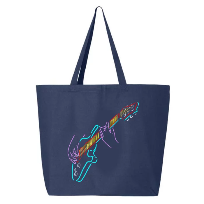 Colorful Bass GuitaristS Hands Rock And Roll Guitar Player 25L Jumbo Tote