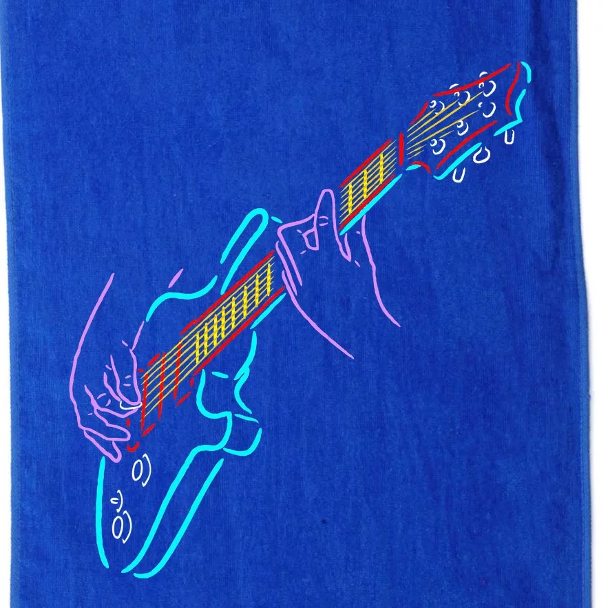 Colorful Bass GuitaristS Hands Rock And Roll Guitar Player Platinum Collection Golf Towel