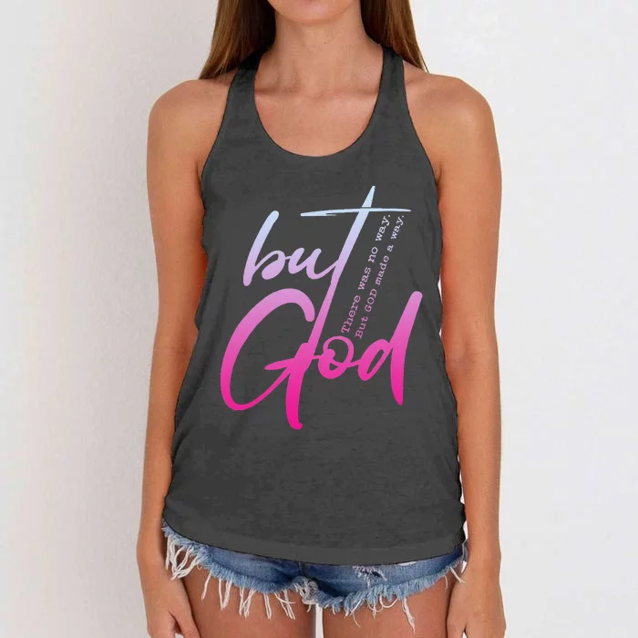 Christian But God Inspirational Gift John 316 Women's Knotted Racerback Tank