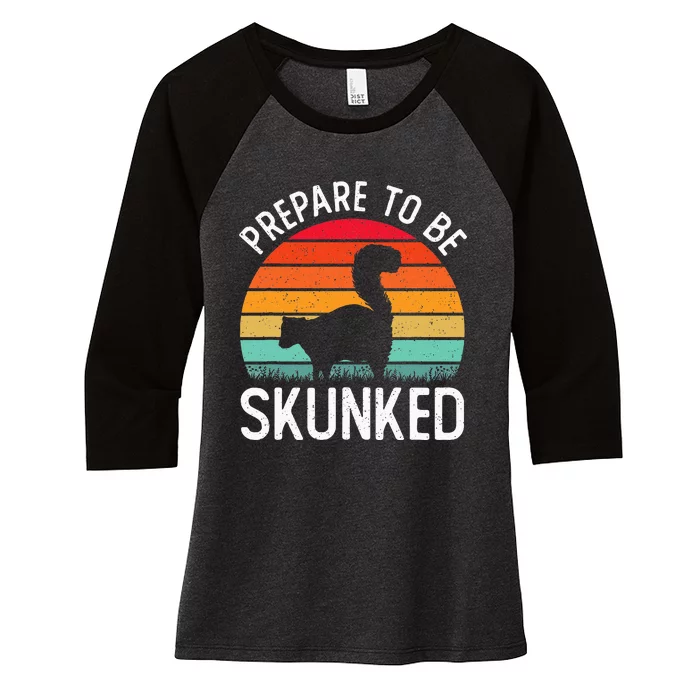 Cribbage Board Game Lover Prepare To Be Skunked Women's Tri-Blend 3/4-Sleeve Raglan Shirt