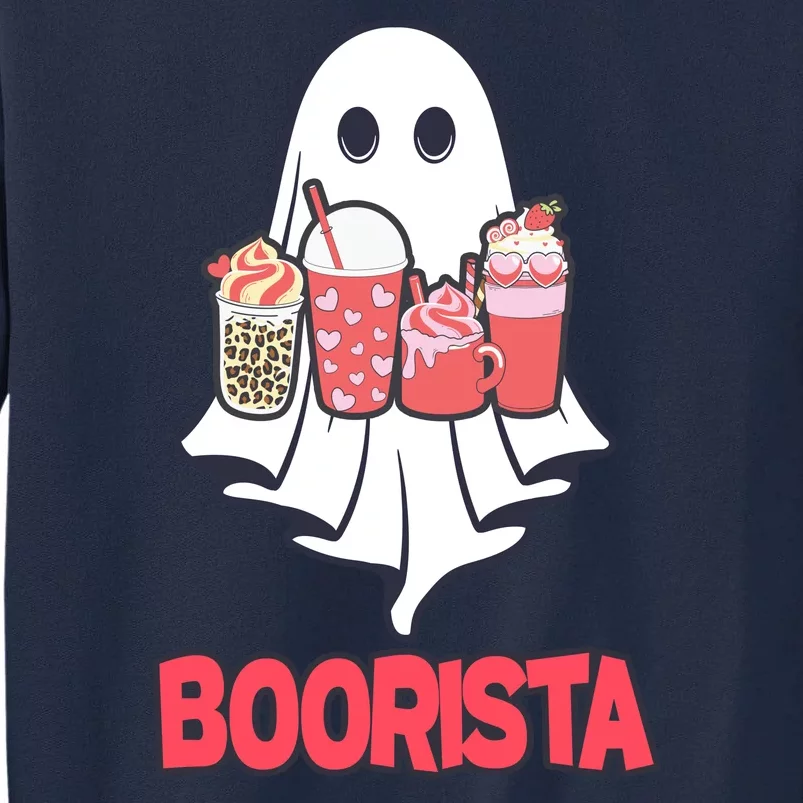 Coffee Boorista Ghost Halloween Barista Tall Sweatshirt