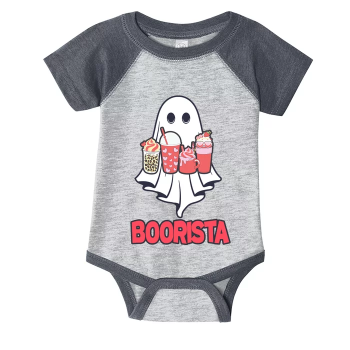 Coffee Boorista Ghost Halloween Barista Infant Baby Jersey Bodysuit