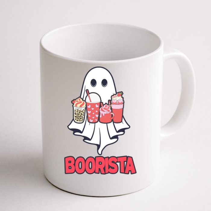 Coffee Boorista Ghost Halloween Barista Front & Back Coffee Mug