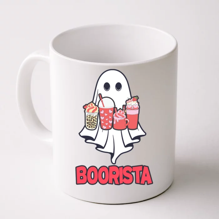 Coffee Boorista Ghost Halloween Barista Front & Back Coffee Mug