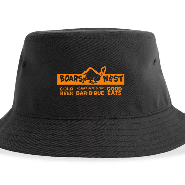 Cold Beer Good Eat Boars Nest Sustainable Bucket Hat