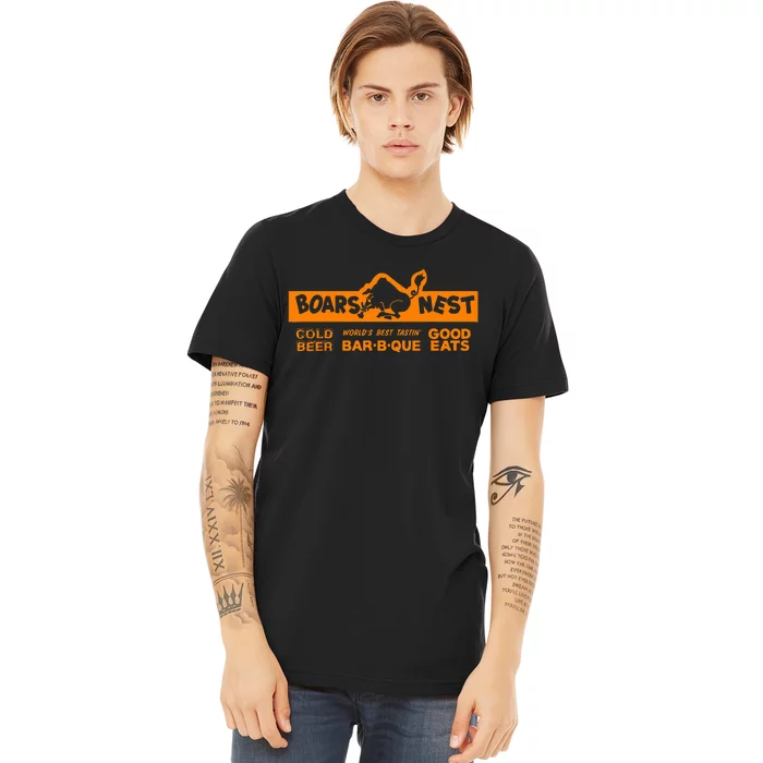 Cold Beer Good Eat Boars Nest Premium T-Shirt