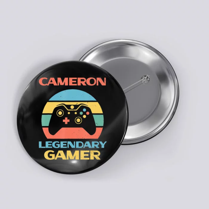 Cameron Best Gamer Personalised Name Video Gaming Button