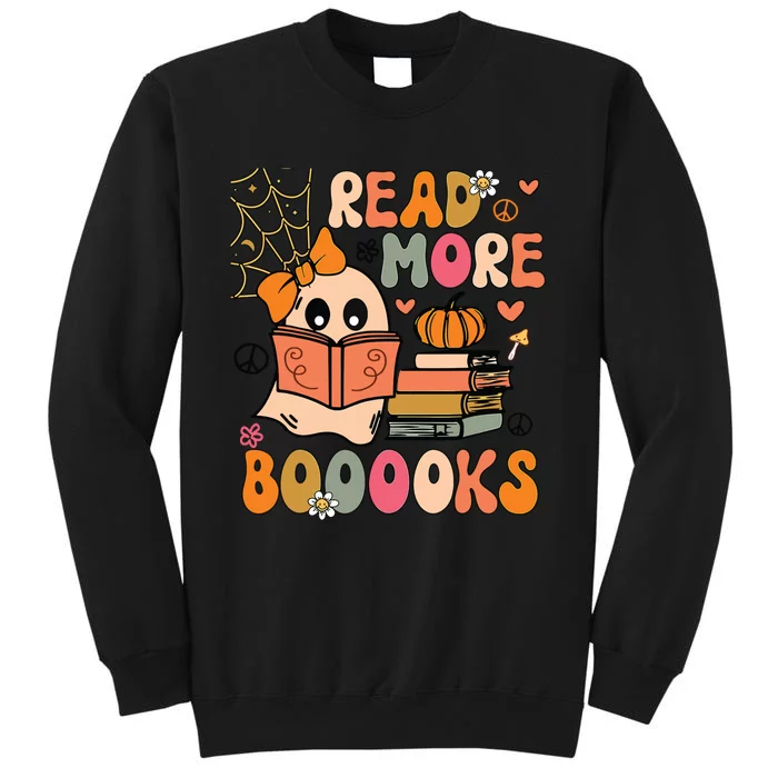 Cute Booooks Ghost Read More Books Funny Teacher Halloween Sweatshirt