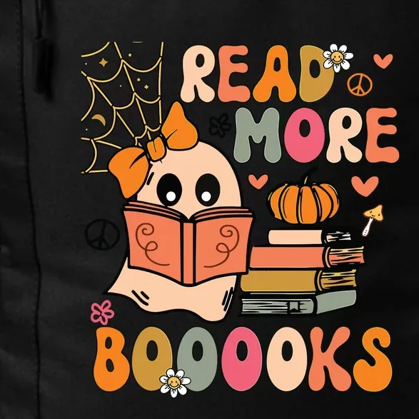 Cute Booooks Ghost Read More Books Funny Teacher Halloween Daily Commute Backpack