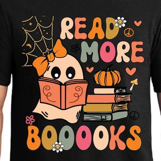 Cute Booooks Ghost Read More Books Funny Teacher Halloween Pajama Set