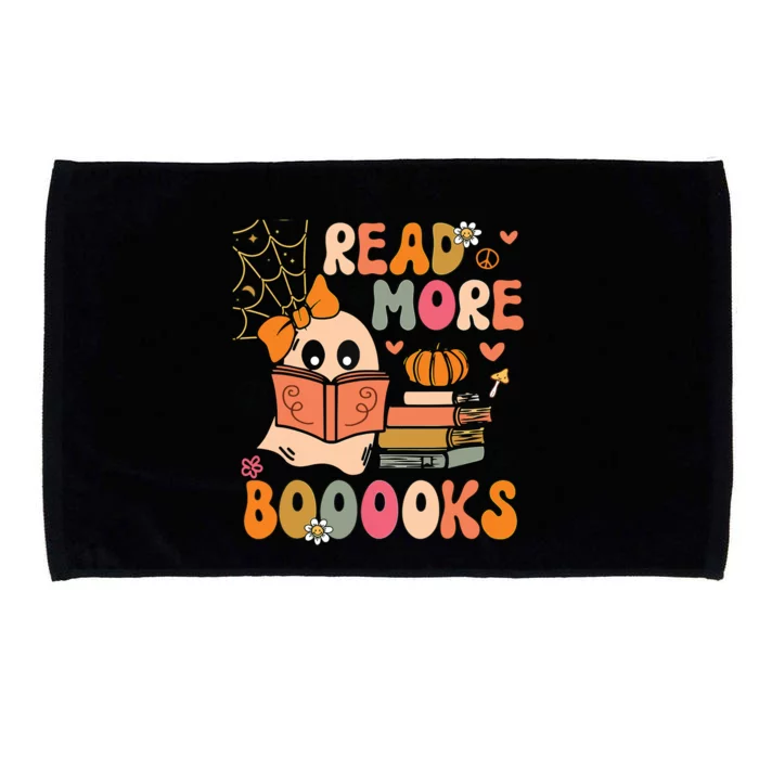 Cute Booooks Ghost Read More Books Funny Teacher Halloween Microfiber Hand Towel