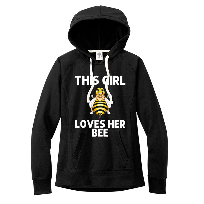 Cute Bee Honey Bee Keeper Beekeeping Save Bees Gift Women's Fleece Hoodie