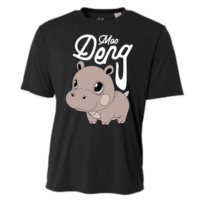 Cute Baby Hippo Moo Deng Cute Hippopotamus Moo Deng Cooling Performance Crew T-Shirt