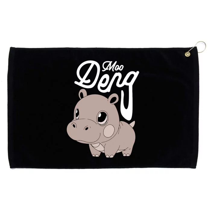 Cute Baby Hippo Moo Deng Cute Hippopotamus Moo Deng Grommeted Golf Towel